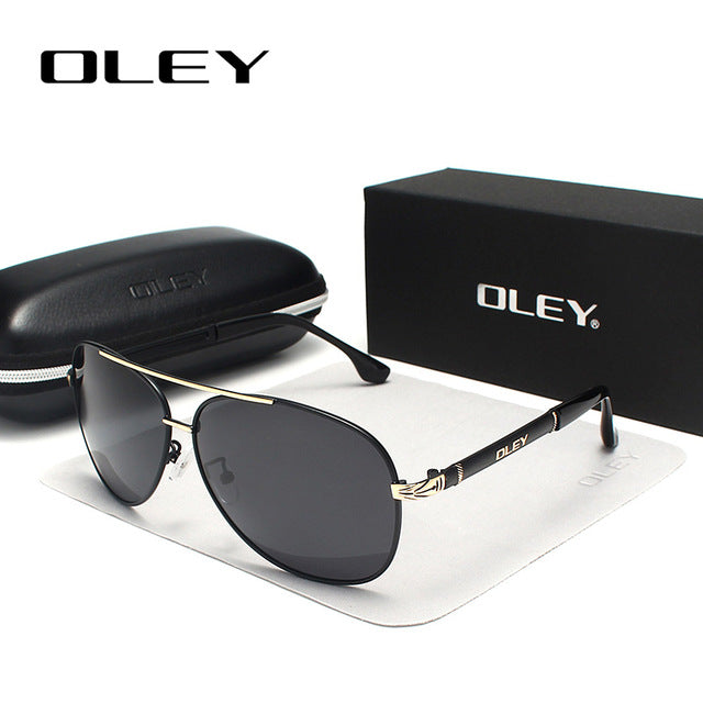 Oley Brand Sunglasses Men Polarized Classic Pilot Fishing Driving Y7005 Sunglasses Oley Y7005 C2BOX  