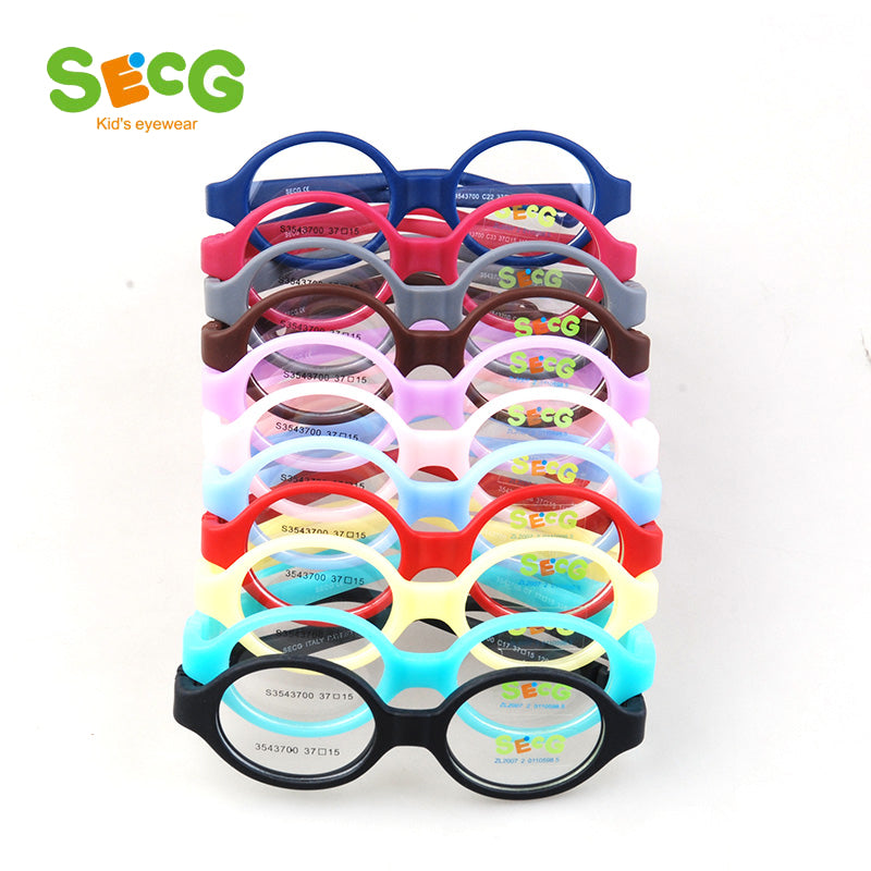 Secg'S Elewen Brand Unisex Children'S Round Flexible Glasses Plastic Frames Boys Girls 3543700 Frame Secg   