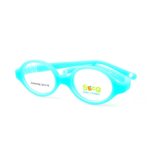 Secg'S Elewen Brand Unisex Children'S Round Flexible Glasses Plastic Frames Boys Girls 3543700 Frame Secg C7  