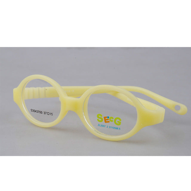 Secg'S Elewen Brand Unisex Children'S Round Flexible Glasses Plastic Frames Boys Girls 3543700 Frame Secg C11  
