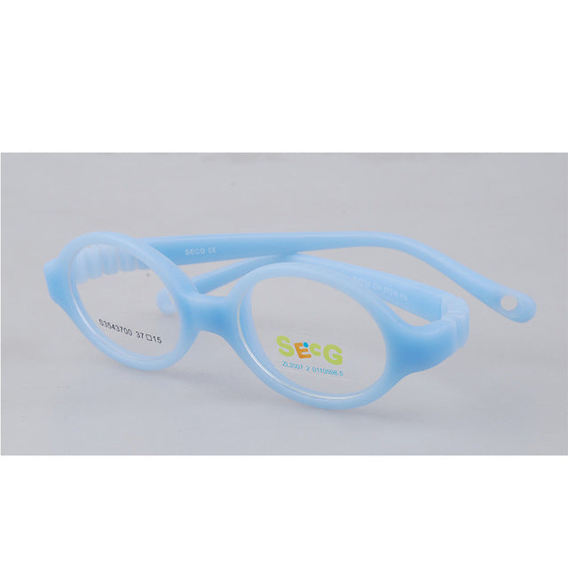 Secg'S Elewen Brand Unisex Children'S Round Flexible Glasses Plastic Frames Boys Girls 3543700 Frame Secg C14  