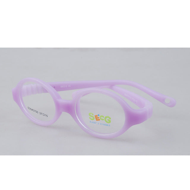 Secg'S Elewen Brand Unisex Children'S Round Flexible Glasses Plastic Frames Boys Girls 3543700 Frame Secg C15  