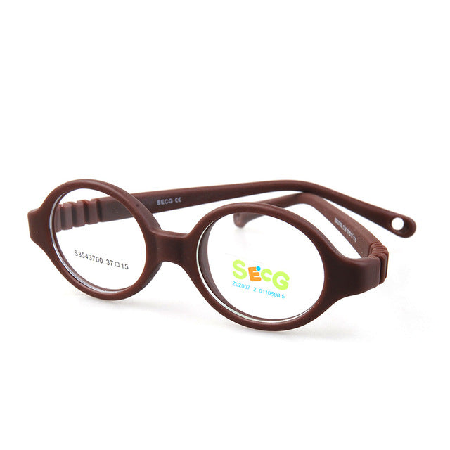 Secg'S Elewen Brand Unisex Children'S Round Flexible Glasses Plastic Frames Boys Girls 3543700 Frame Secg C16  