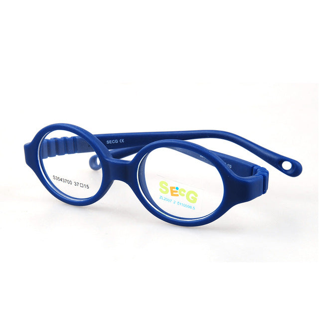 Secg'S Elewen Brand Unisex Children'S Round Flexible Glasses Plastic Frames Boys Girls 3543700 Frame Secg C22  