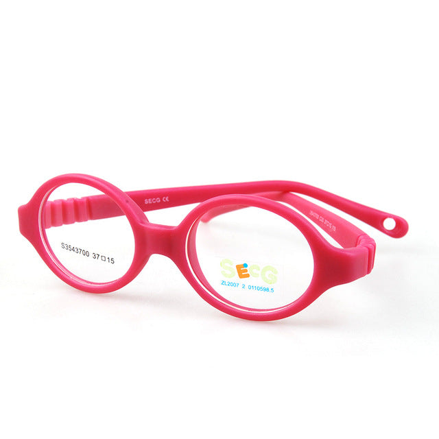 Secg'S Elewen Brand Unisex Children'S Round Flexible Glasses Plastic Frames Boys Girls 3543700 Frame Secg C33  