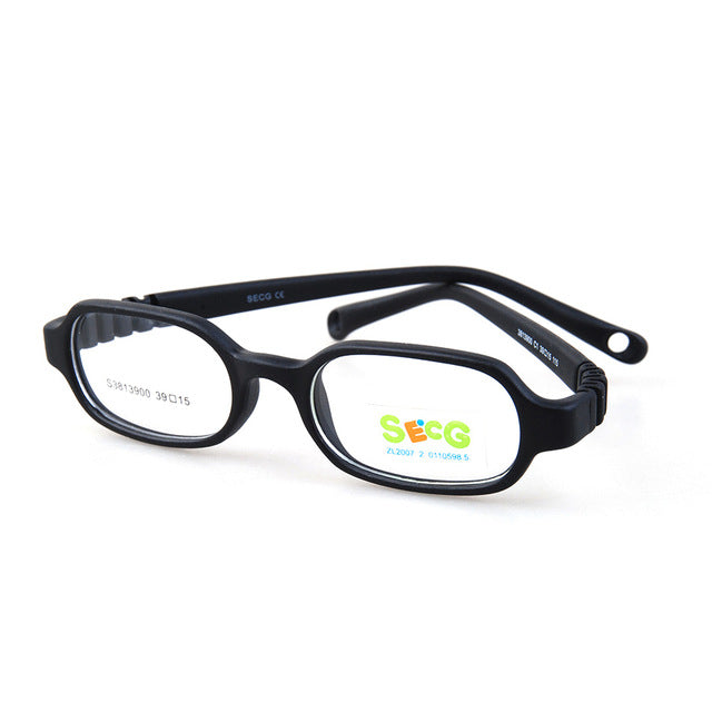 Secg Elewin Brand Unisex Children'S Silicone Framed Eyeglasses Boys Girls Trendy Resin Glasses 2813900 Frame Secg C1  
