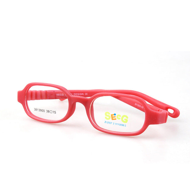 Secg Elewin Brand Unisex Children'S Silicone Framed Eyeglasses Boys Girls Trendy Resin Glasses 2813900 Frame Secg C8  