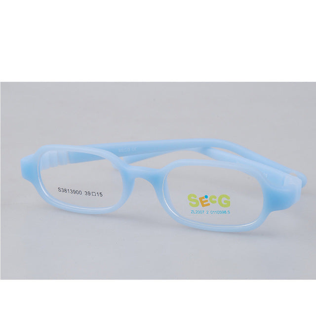 Secg Elewin Brand Unisex Children'S Silicone Framed Eyeglasses Boys Girls Trendy Resin Glasses 2813900 Frame Secg C14  