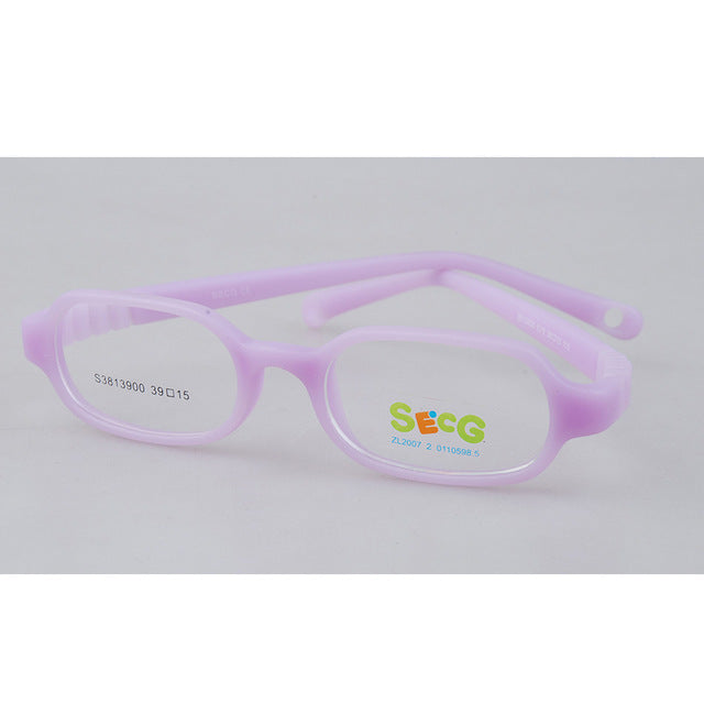 Secg Elewin Brand Unisex Children'S Silicone Framed Eyeglasses Boys Girls Trendy Resin Glasses 2813900 Frame Secg C15  