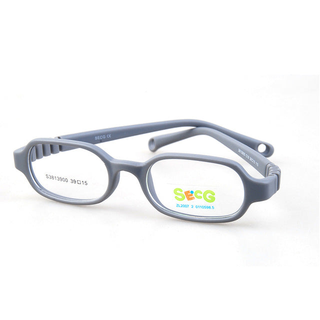 Secg Elewin Brand Unisex Children'S Silicone Framed Eyeglasses Boys Girls Trendy Resin Glasses 2813900 Frame Secg C18  