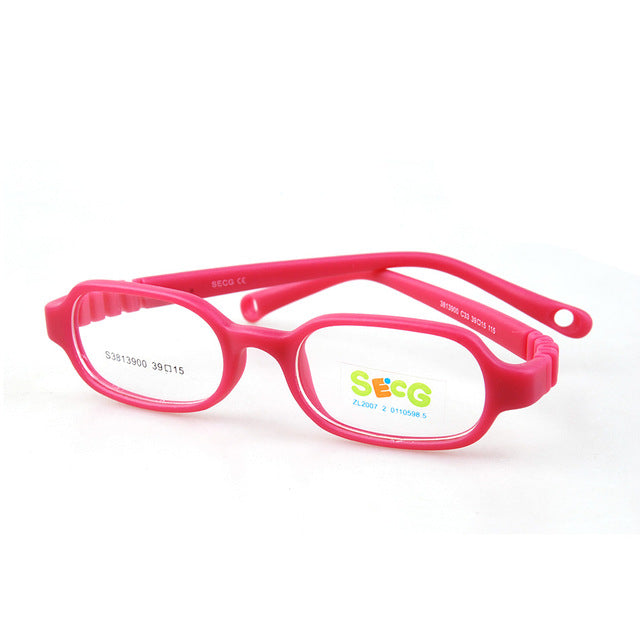 Secg Elewin Brand Unisex Children'S Silicone Framed Eyeglasses Boys Girls Trendy Resin Glasses 2813900 Frame Secg C33  