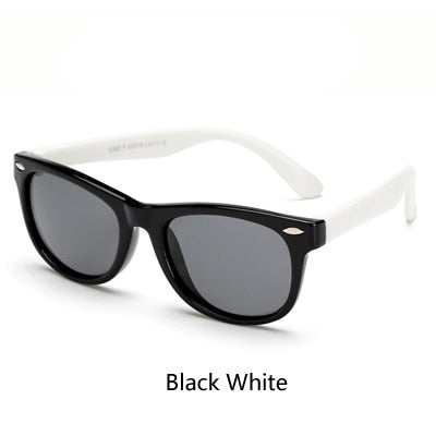 Ralferty Tr90 Flexible Kids Sunglasses Polarized Child Baby Safety Coating Uv400 Sunglasses Ralferty Black White  