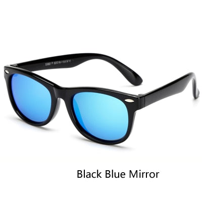 Ralferty Tr90 Flexible Kids Sunglasses Polarized Child Baby Safety Coating Uv400 Sunglasses Ralferty Black Blue Mirror  
