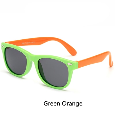 Ralferty Tr90 Flexible Kids Sunglasses Polarized Child Baby Safety Coating Uv400 Sunglasses Ralferty Green Orange  