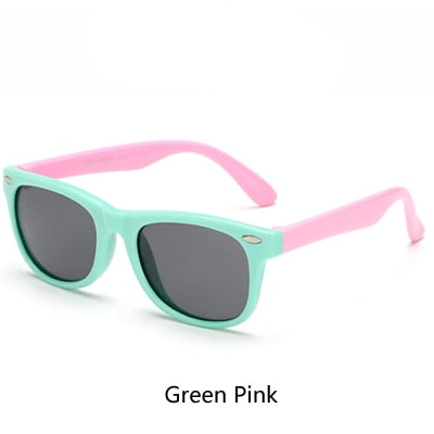 Ralferty Tr90 Flexible Kids Sunglasses Polarized Child Baby Safety Coating Uv400 Sunglasses Ralferty Green Pink  