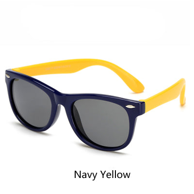 Ralferty Tr90 Flexible Kids Sunglasses Polarized Child Baby Safety Coating Uv400 Sunglasses Ralferty Navy Yellow  