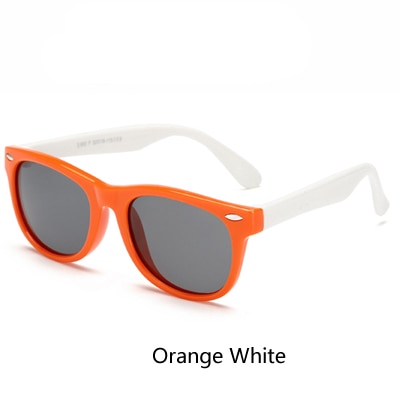 Ralferty Tr90 Flexible Kids Sunglasses Polarized Child Baby Safety Coating Uv400 Sunglasses Ralferty Orange White  