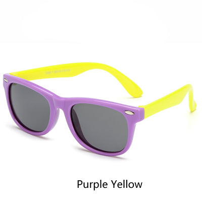 Ralferty Tr90 Flexible Kids Sunglasses Polarized Child Baby Safety Coating Uv400 Sunglasses Ralferty Purple Yellow  
