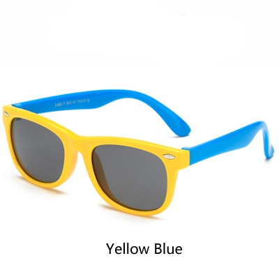 Ralferty Tr90 Flexible Kids Sunglasses Polarized Child Baby Safety Coating Uv400 Sunglasses Ralferty Yellow Blue  