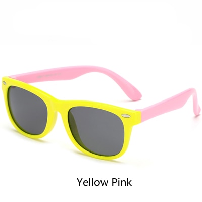 Ralferty Tr90 Flexible Kids Sunglasses Polarized Child Baby Safety Coating Uv400 Sunglasses Ralferty Yellow Pink  