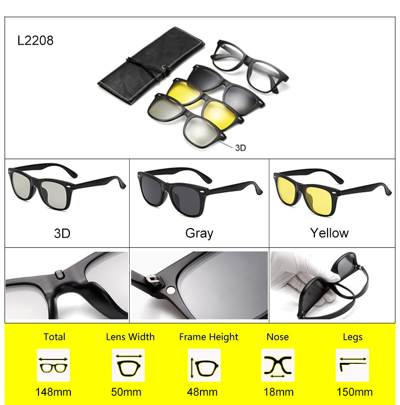 5 in 1 magnetic lens swappable sunglasses ray ban shops