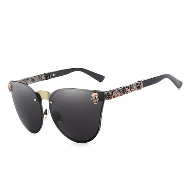 Oley Luxury Brand Women Gothic Mirror Sunglasses Skull Frame Metal Temple Y7001 Sunglasses Oley Y7001 C2 BOX  