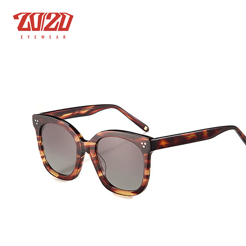 20/20 Classic Polarized Aectate Unisex Sunglasses At8048 Sunglasses 20/20 C03 Brown  