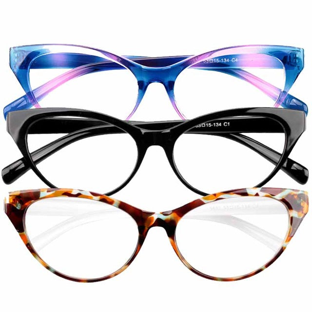 Soolala Ultralight Cat Eye Reading Glasses Women Eyeglasses 0 +1 +1.5 +2 +2.5 +3 +3.5 Reading Glasses SooLala 0 3 Pair Mix New 