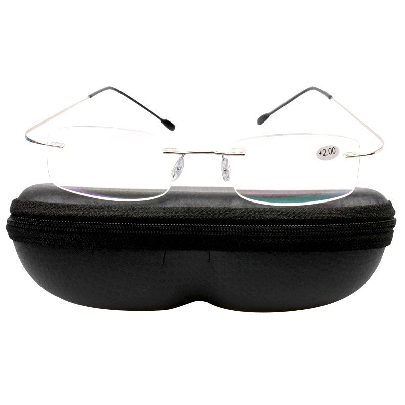Soolala Brand Unisex Reading Glasses Rimless Ultra-Light Tr90 Resin 1-27-241 Reading Glasses SooLala   