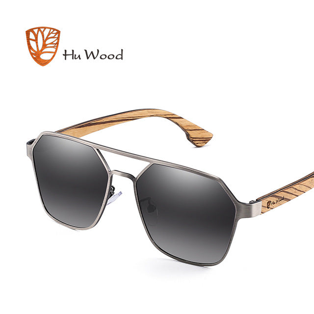 Hu Wood Sunglasses Men Polarized Red Lens Handmade Brand Gr8039 Sunglasses Hu Wood C1  