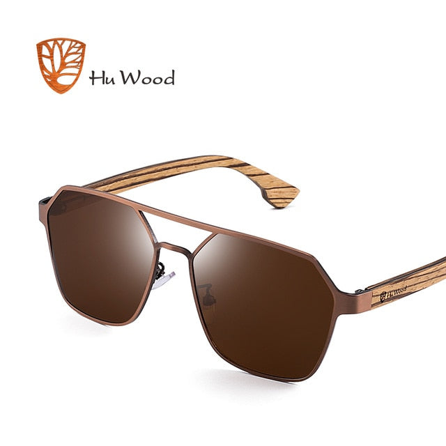 Hu Wood Sunglasses Men Polarized Red Lens Handmade Brand Gr8039 Sunglasses Hu Wood C2  