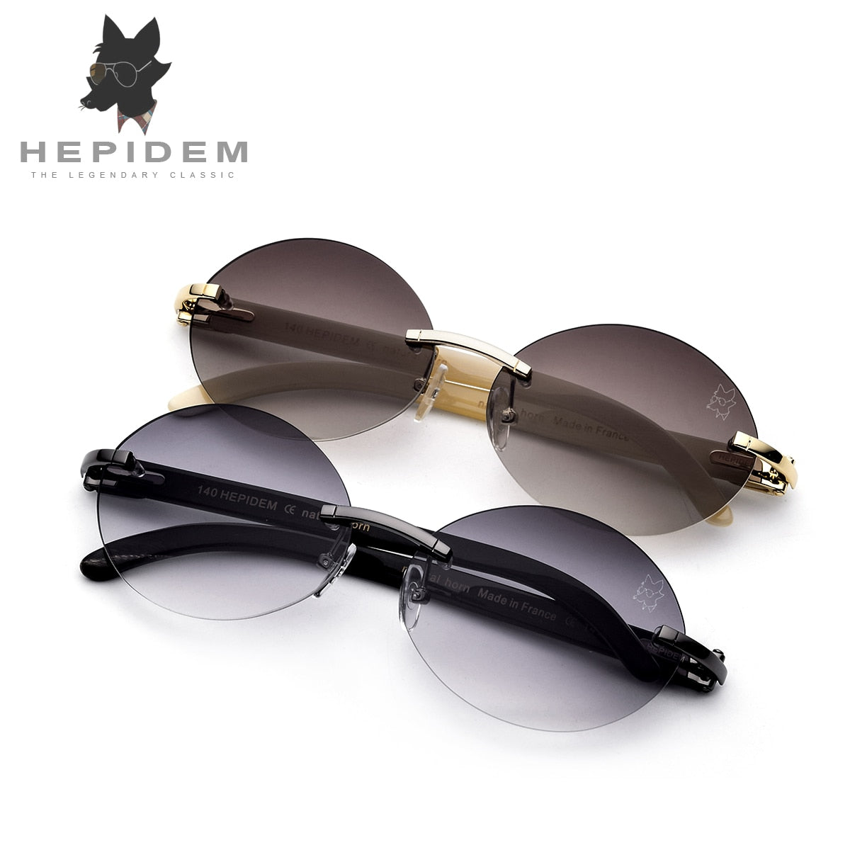 Rimless Sunglasses for Men - Stylish, Trendy, and UV Protected Gray / China