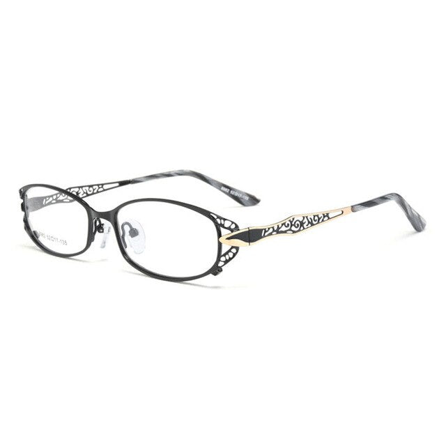 Uso Blue Women's Reading Glasses Anti-Reflective Full Rim Hmc Cr-39 Reading Glasses Hotochki +100 Black 