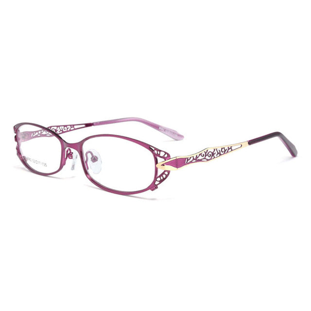 Uso Blue Women's Reading Glasses Anti-Reflective Full Rim Hmc Cr-39 Reading Glasses Hotochki +100 Purple 