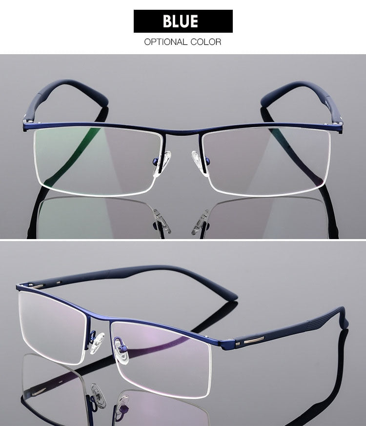 Bclear Men's Semi Rim Square Tr 90 Alloy Eyeglasses P8831 Semi Rim Bclear   