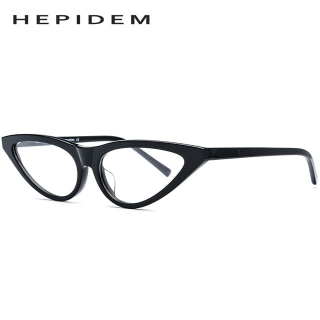 Hepidem Women's Eyeglasses Acetate Cat Eye 9115 Frame Hepidem Black  