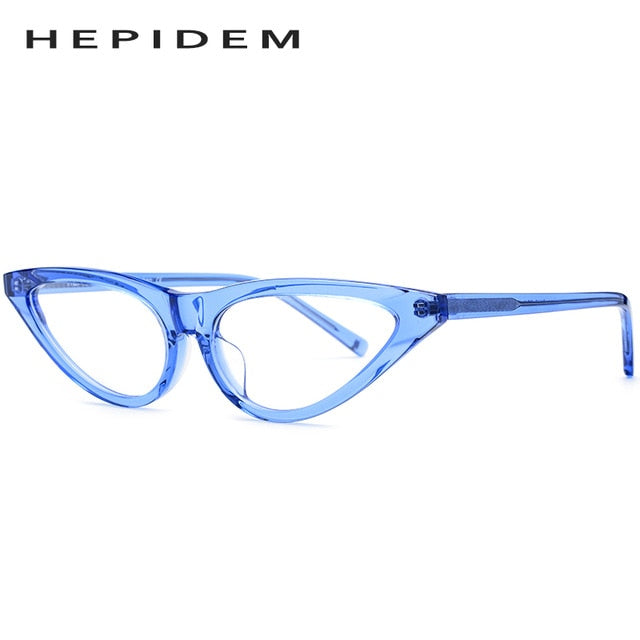 Hepidem Women's Eyeglasses Acetate Cat Eye 9115 Frame Hepidem Blue  