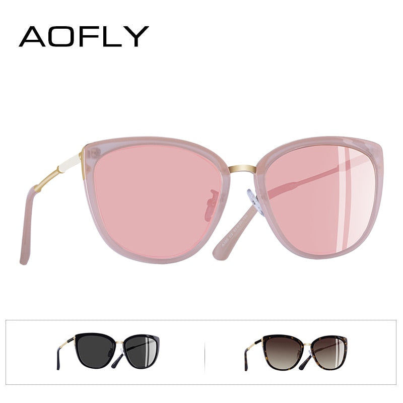 Aofly Women's Polarized Metal Leg Cat Eye Sunglasses A105 Sunglasses Aofly   