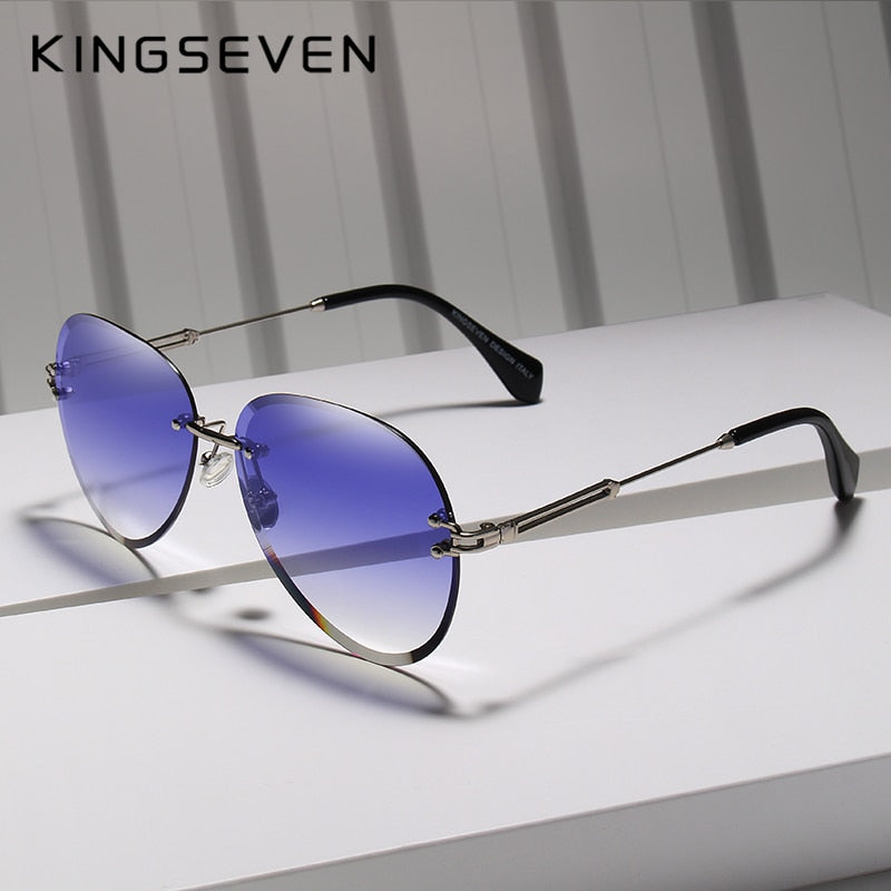 Kingseven Rimless Women Sunglasses Gradient N802Ns Sunglasses KingSeven   