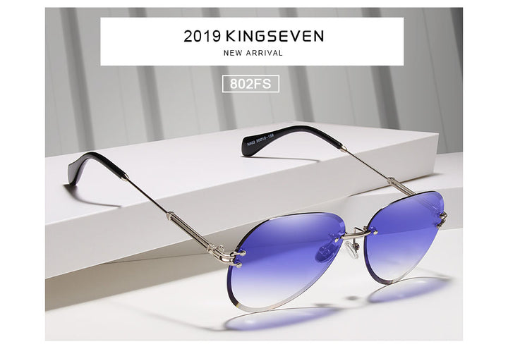Kingseven Rimless Women Sunglasses Gradient N802Ns Sunglasses KingSeven   