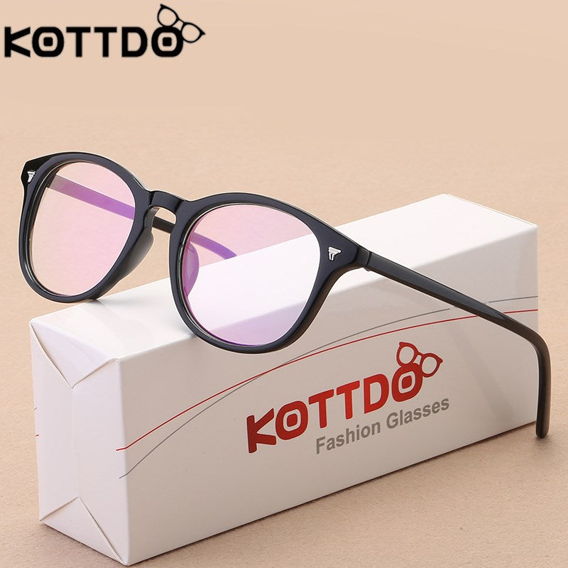Kottdo Women's Round Glasses Frame Men's Computer Glasses Z12 Frame Kottdo   