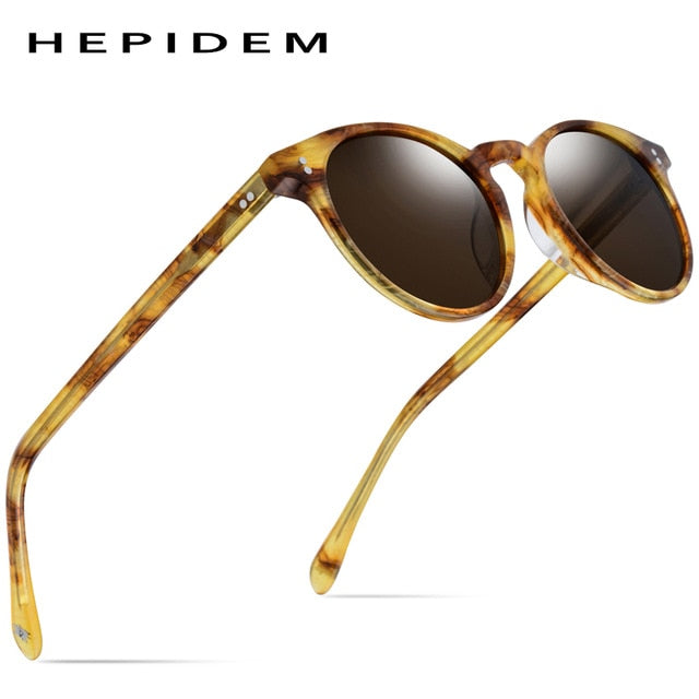 Hepidem Women's Sunglasses Acetate Polarized Round 9113 Sunglasses Hepidem Multi  