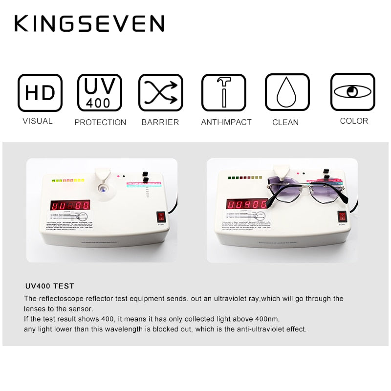 Kingseven Rimless Cat Eye Sunglasses Women Gradient N801 Sunglasses KingSeven   