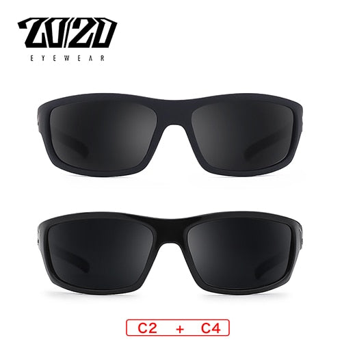 20/20 Polarized Sunglasses Men Square Sunglasses 20/20 C2-C4  