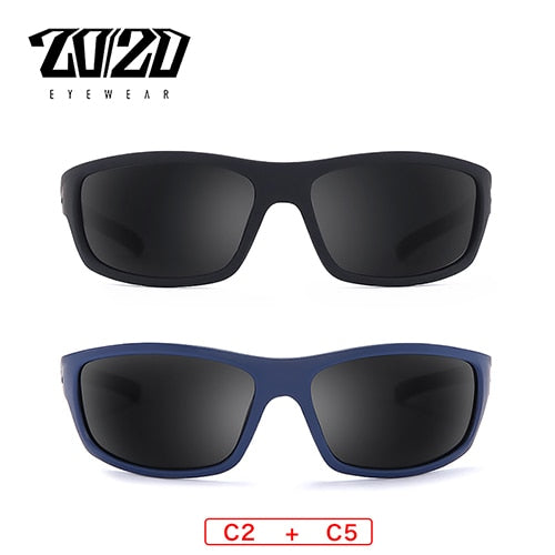 20/20 Polarized Sunglasses Men Square Sunglasses 20/20 C2-C5  