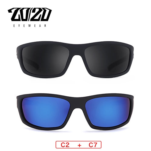 20/20 Polarized Sunglasses Men Square Sunglasses 20/20 C2-C7  