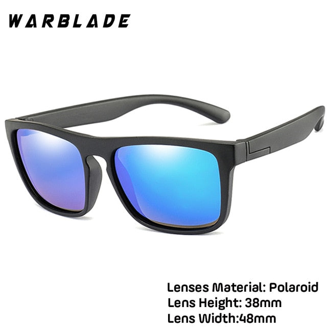 Warblade Children Square Polarized Sunglasses Kids Silicone Safe Tr90 R03-A Sunglasses Warblade black blue  