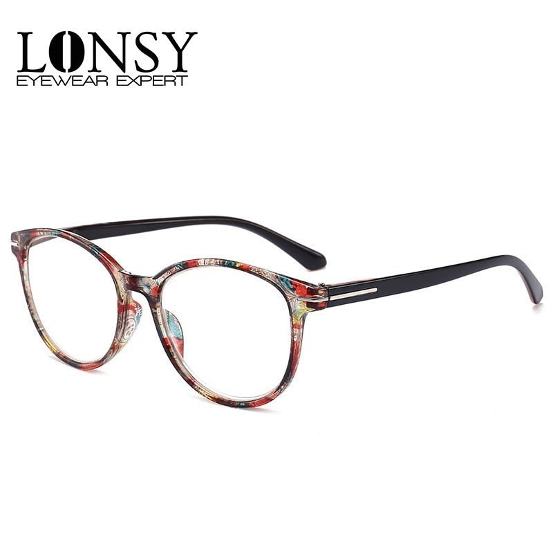 Lonsy Unisex Full Rim Round Square Polycarbonate Reading Glasses F146 Reading Glasses Lonsy   