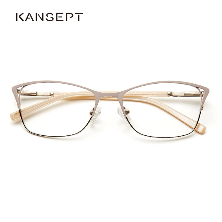 Kansept Women's Full Rim Cat Eye Stainless Steel Eyeglasses Twm7554c1 Full Rim Kansept   
