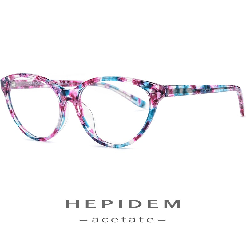 Hepidem Women's Eyeglasses Acetate Cat Eye 9111 Frame Hepidem   